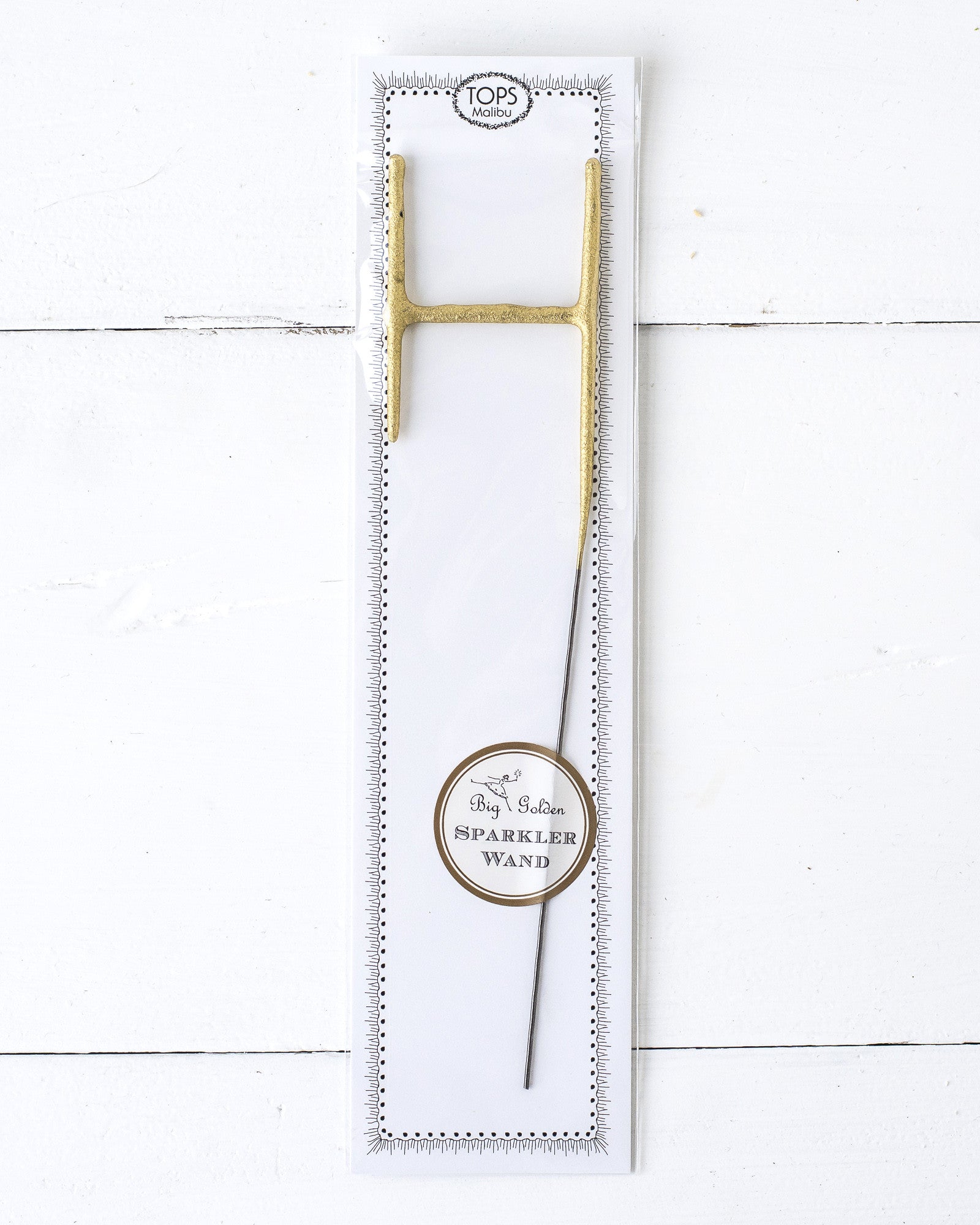 Tops Malibu gold Letter Sparkler "H" in package.