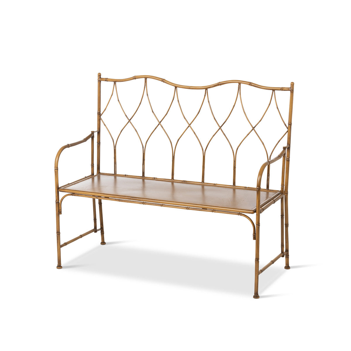 Metal Bamboo Porch Bench