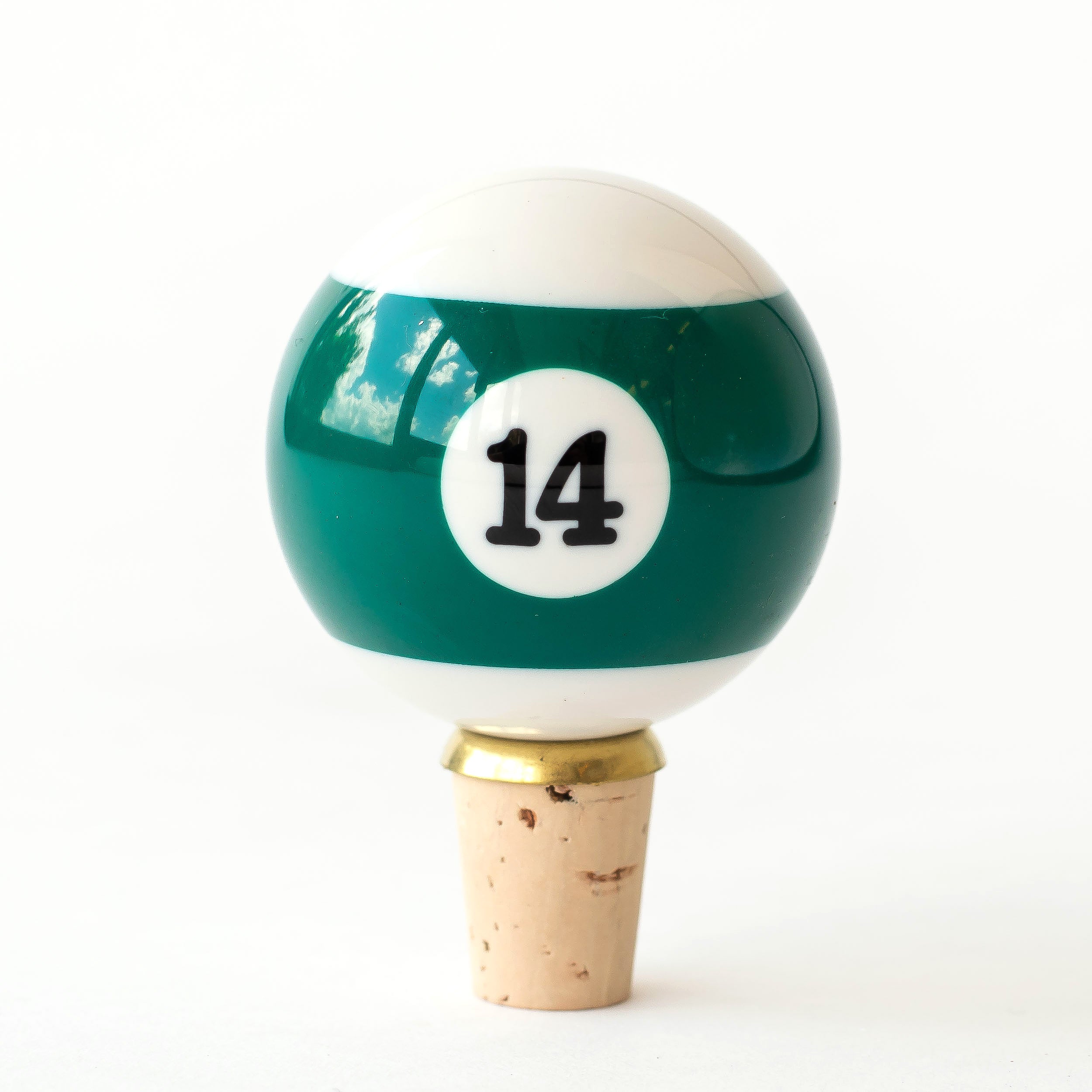 Vintage Pool Ball Knobstopper wine stopper by Hester & Cook.