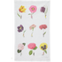 An In Bloom Multi Flower Tea Towel by Hester & Cook, featuring high-quality cotton with botanical illustrations of a variety of flowers.