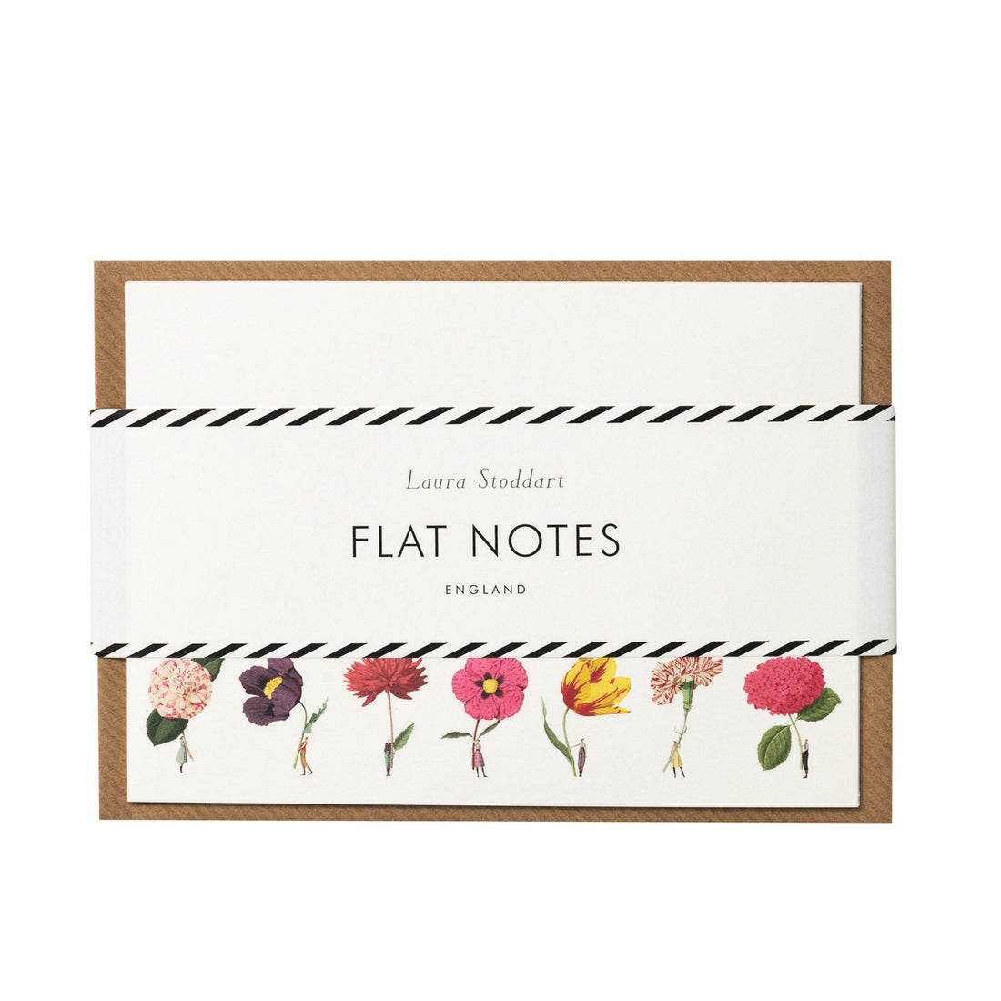 In Bloom Multi Colored Flowers Flat Notes - Hester &amp; Cook offers a beautiful selection of easy-to-use flat notes featuring multi colored flowers. With the exquisite designs by Laura Stoddart, these flat notes are perfect for any occasion or personal.
