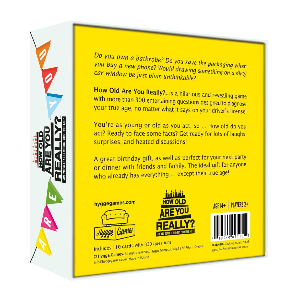 Back of How Old are you Really box.