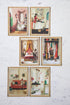 A set of six Home Sweet Home Flat Notes by Hester & Cook featuring various painterly interior scenes from a bedroom, kitchen, closet, living room and bathroom.