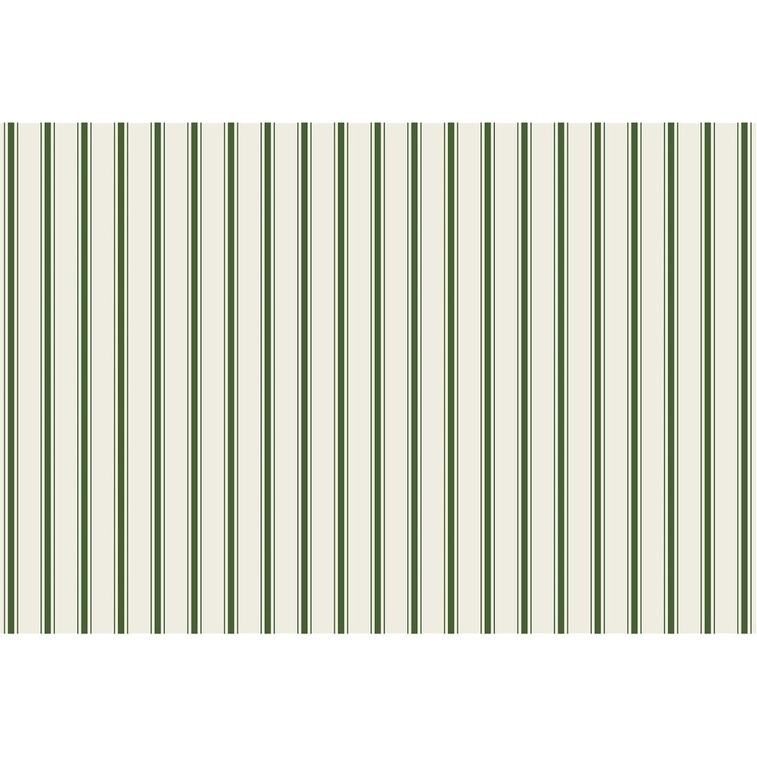 Vertical, evenly spaced dark green lines in a thin-thick-thin pattern over a white background.