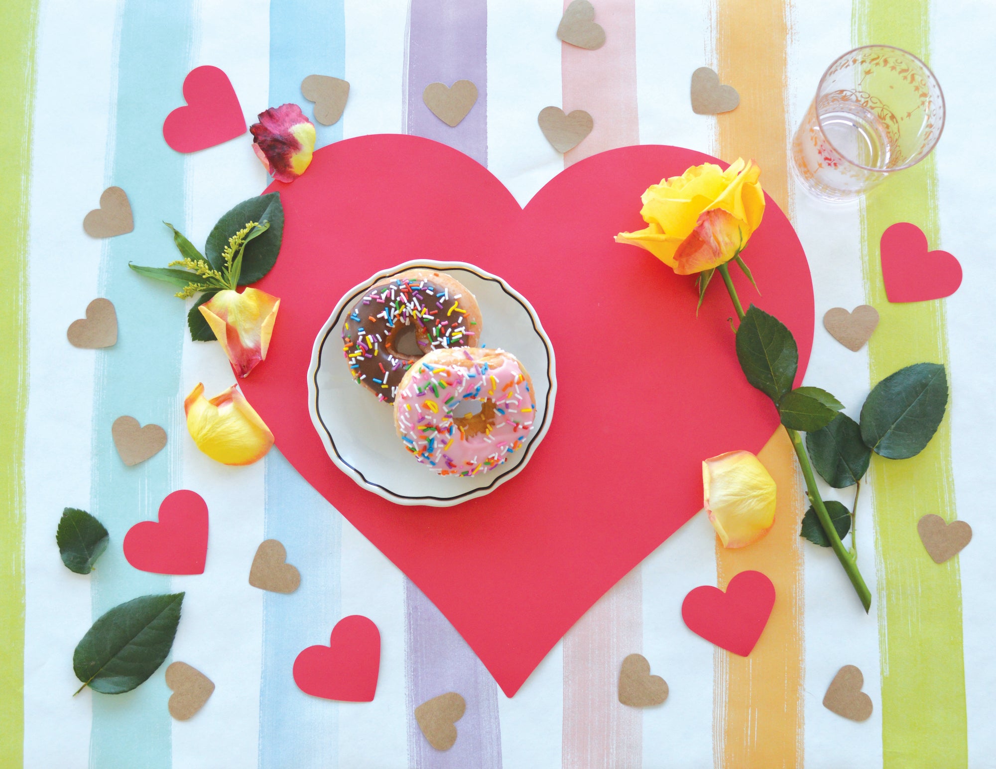 The Sorbet Painted Stripe Runner under a Valentine&