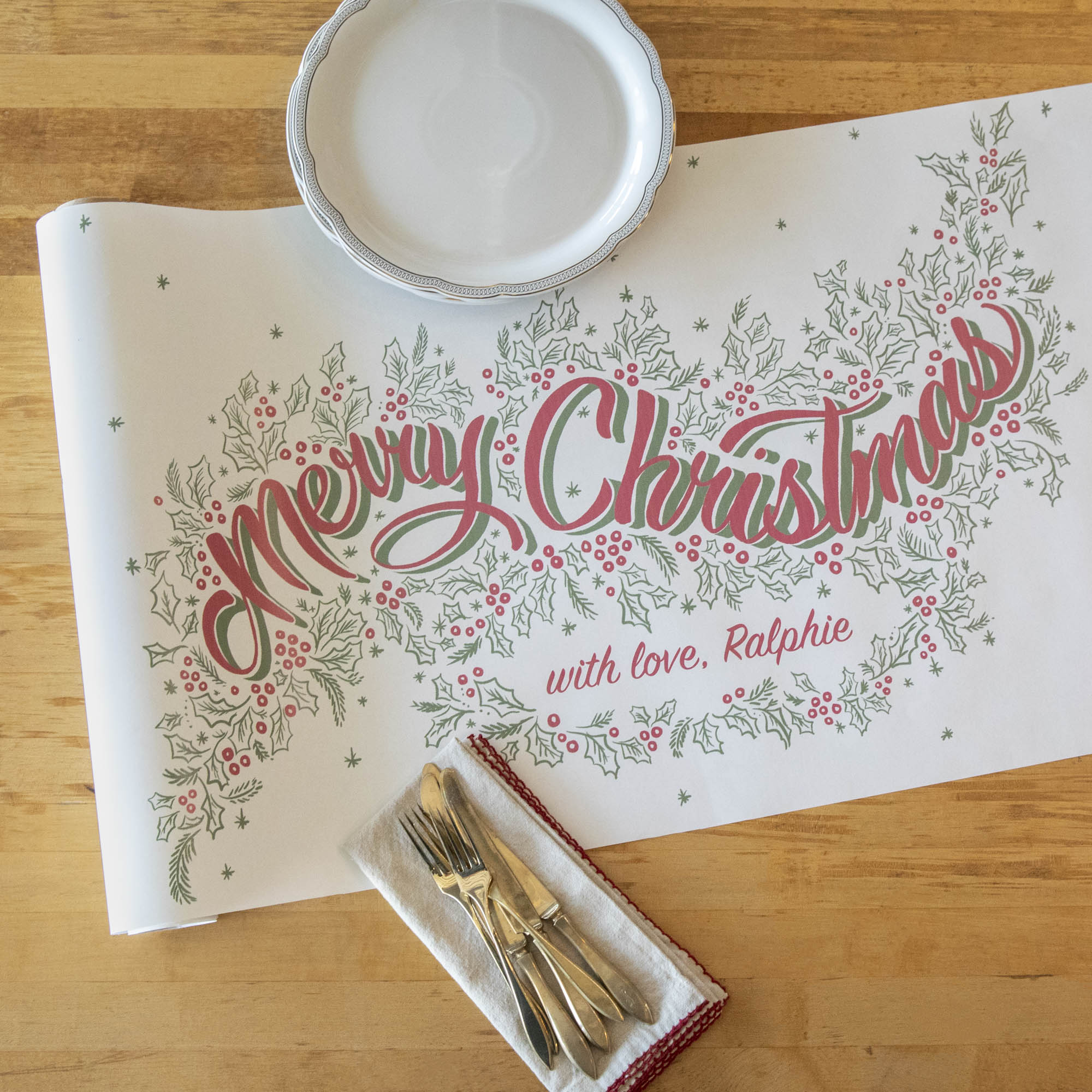 Merry Christmas Personalized Runner