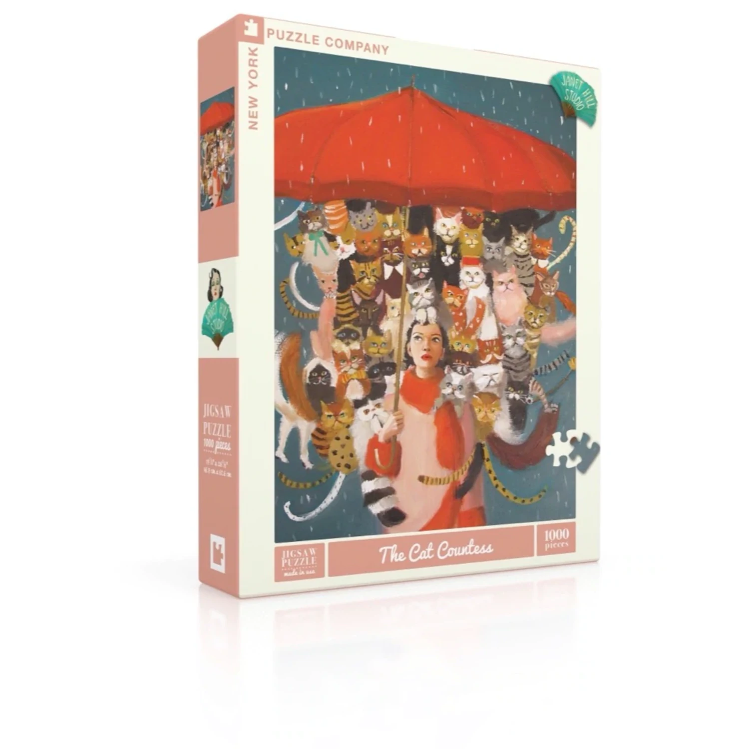 The Cat Countess jigsaw puzzle box on a white background.