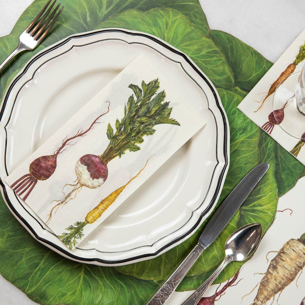 A rustic place setting featuring a Farmers&