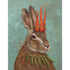 This artwork showcases a rabbit wearing a crown of carrots, created by Vicki Sawyer and proudly made in the USA. The Garden Prince Card, by Hester & Cook.