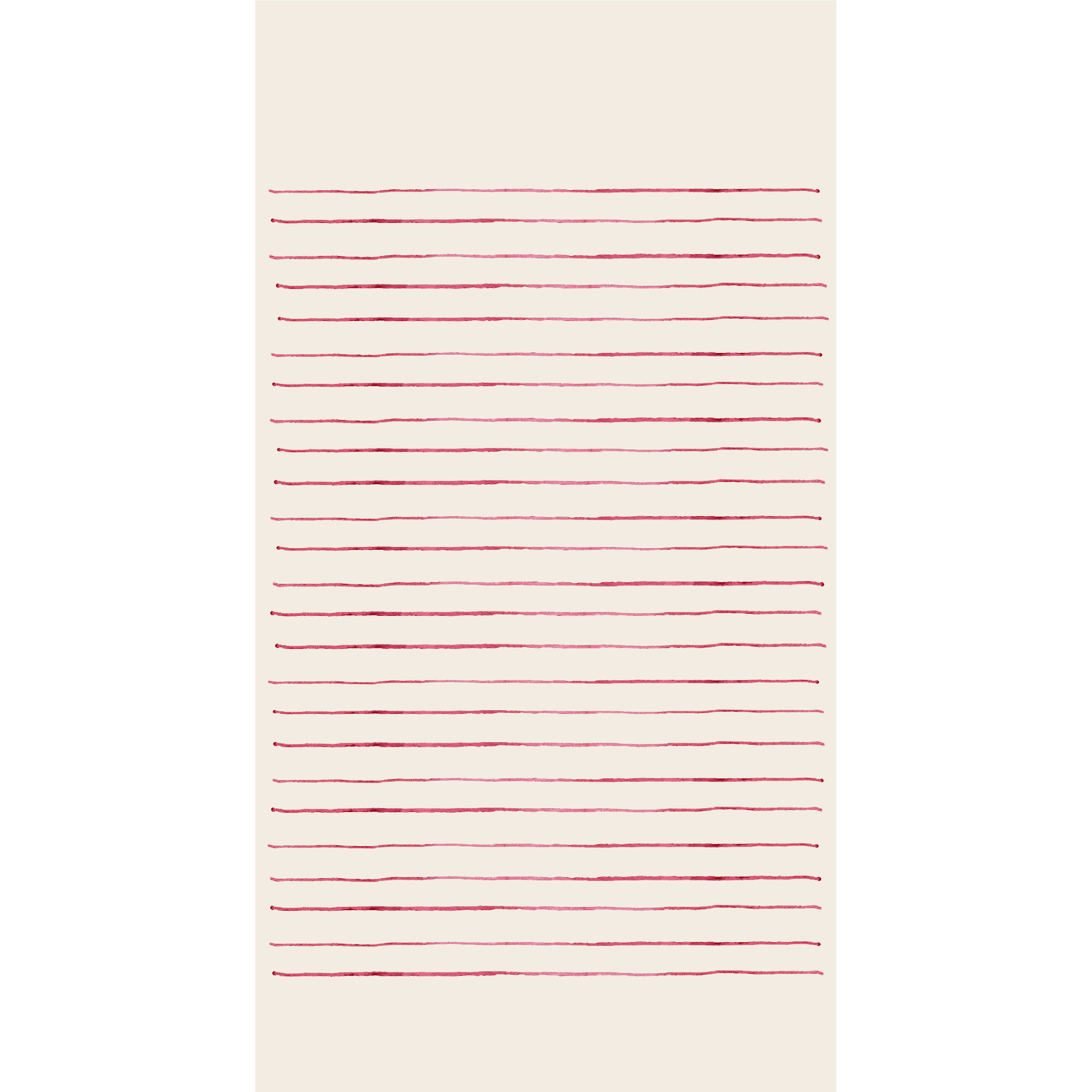 A Love Letter Fold Note Card with red flowers and leaves on a beige background, ready to fold and mail from Hester & Cook.