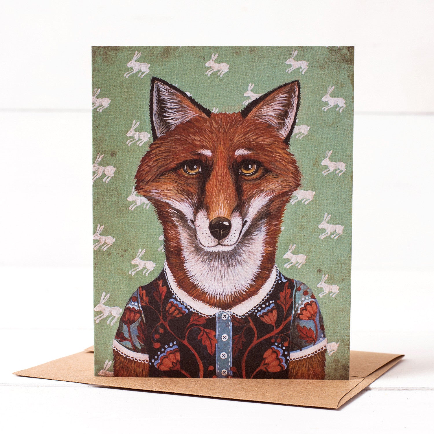 Miss Rosa Red Le Fox Card