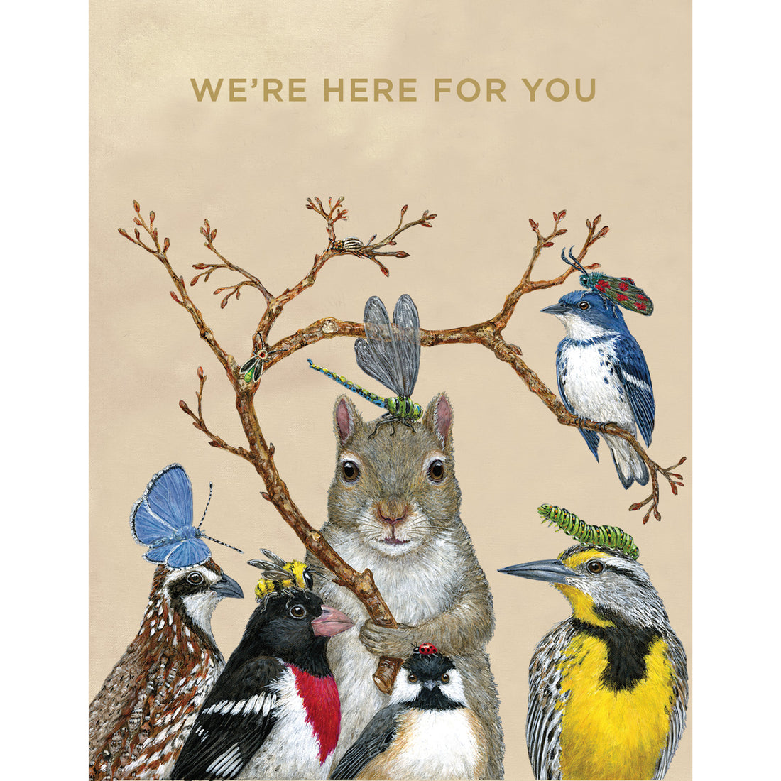 Adorable animals greeting card for your loved one: Here for You Crew Card by Hester &amp; Cook.