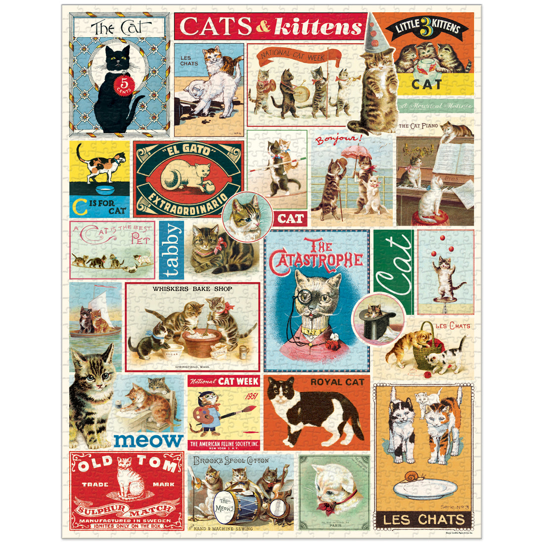 Cavallini Papers &amp; Co Cats &amp; Kittens Puzzle.
