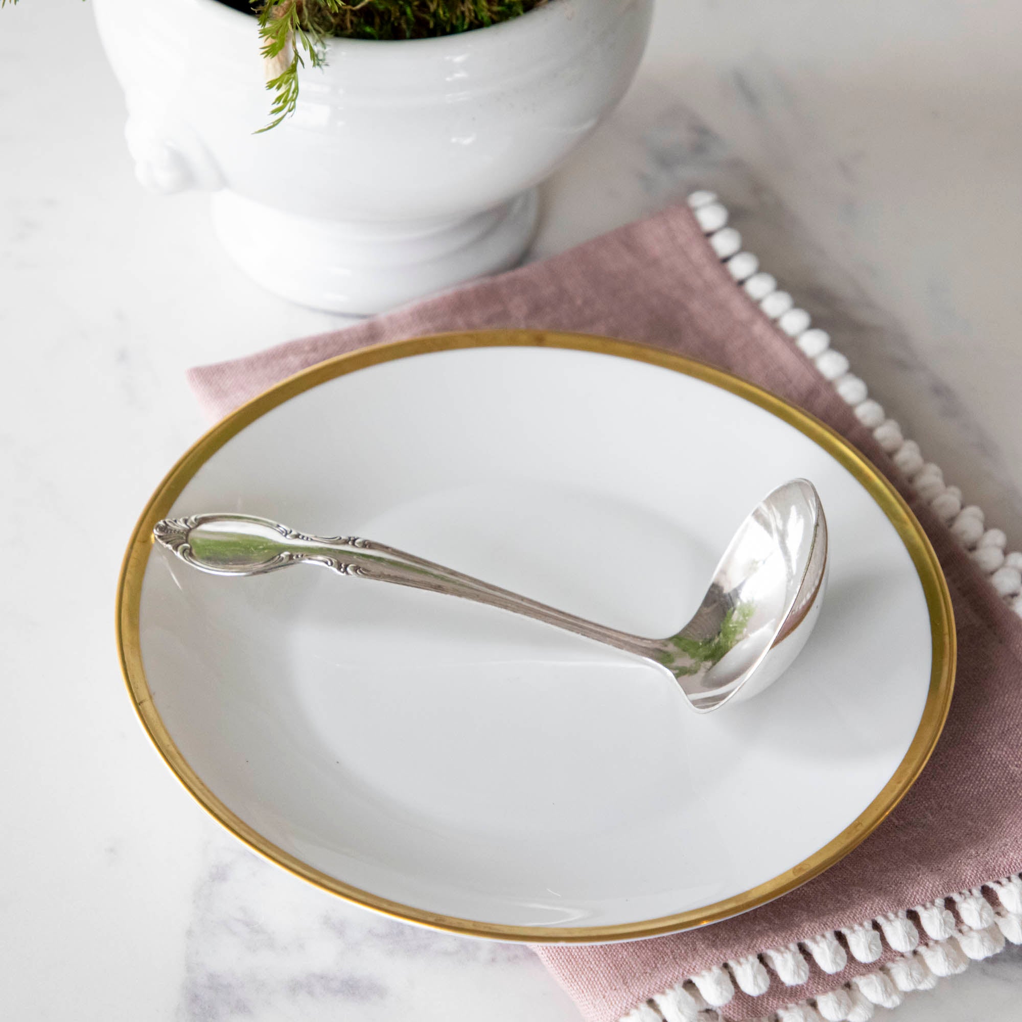 Vintage Silver-Plate Small Gravy Ladle