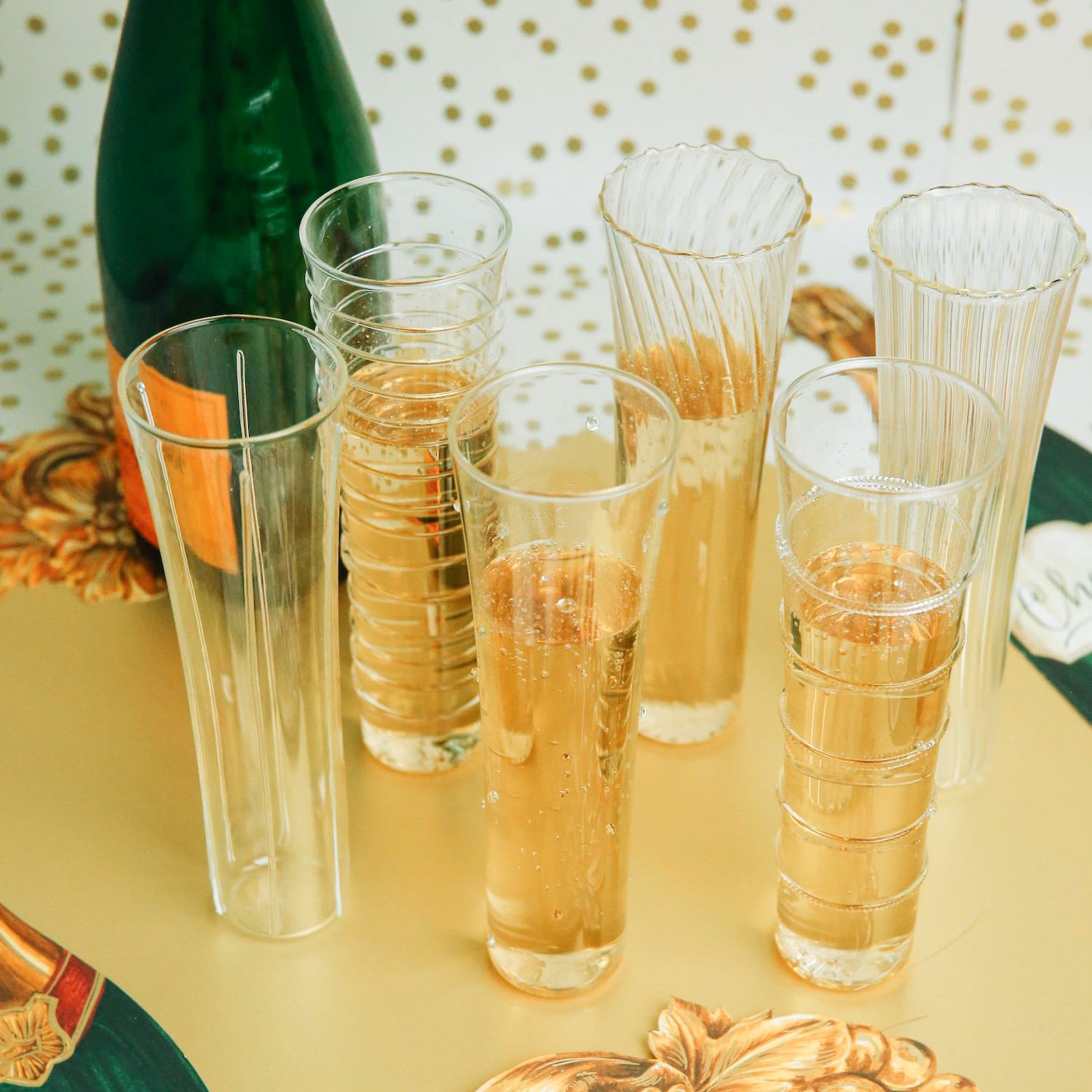 Venetian Champagne Flutes - Set of 6