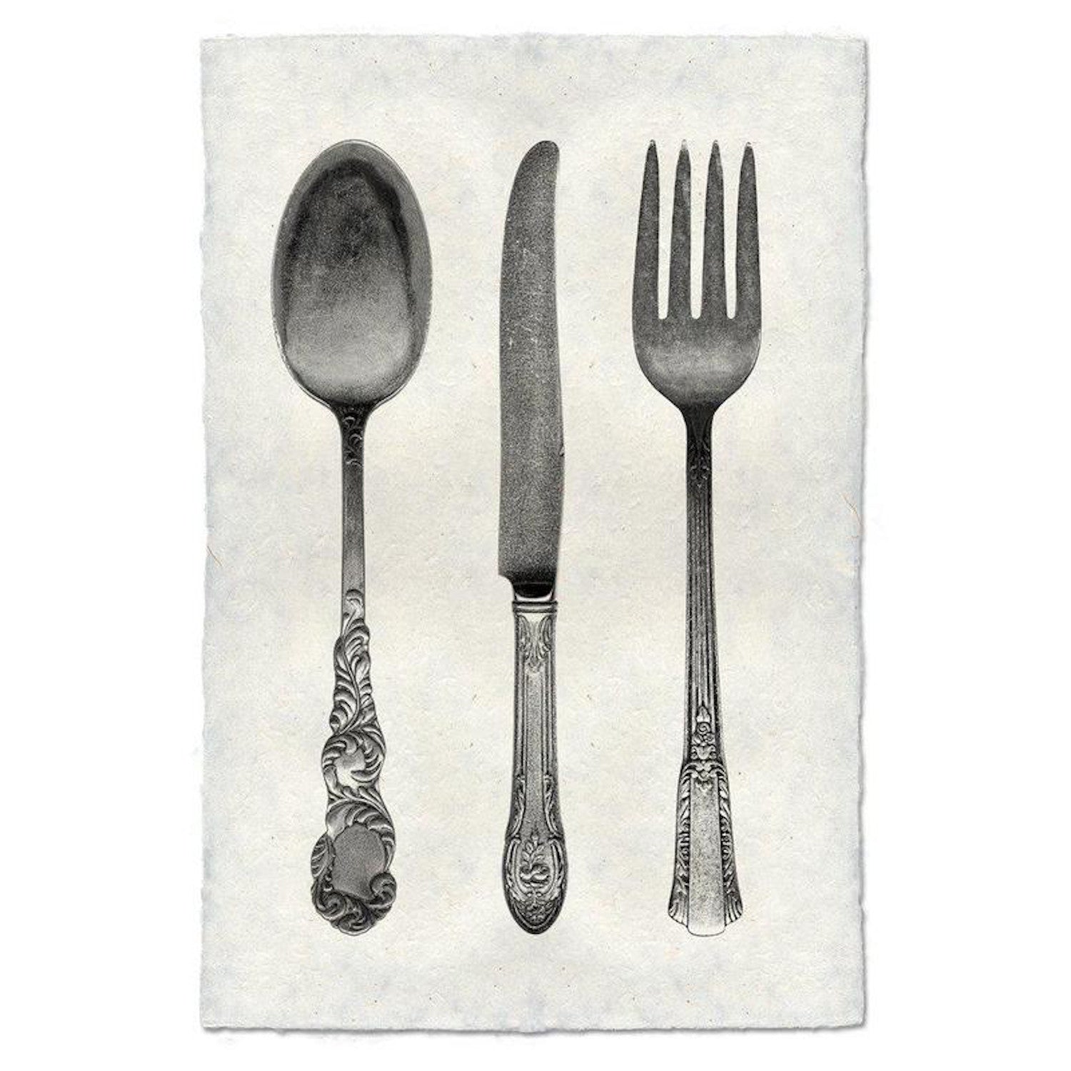 fork and spoon art prints