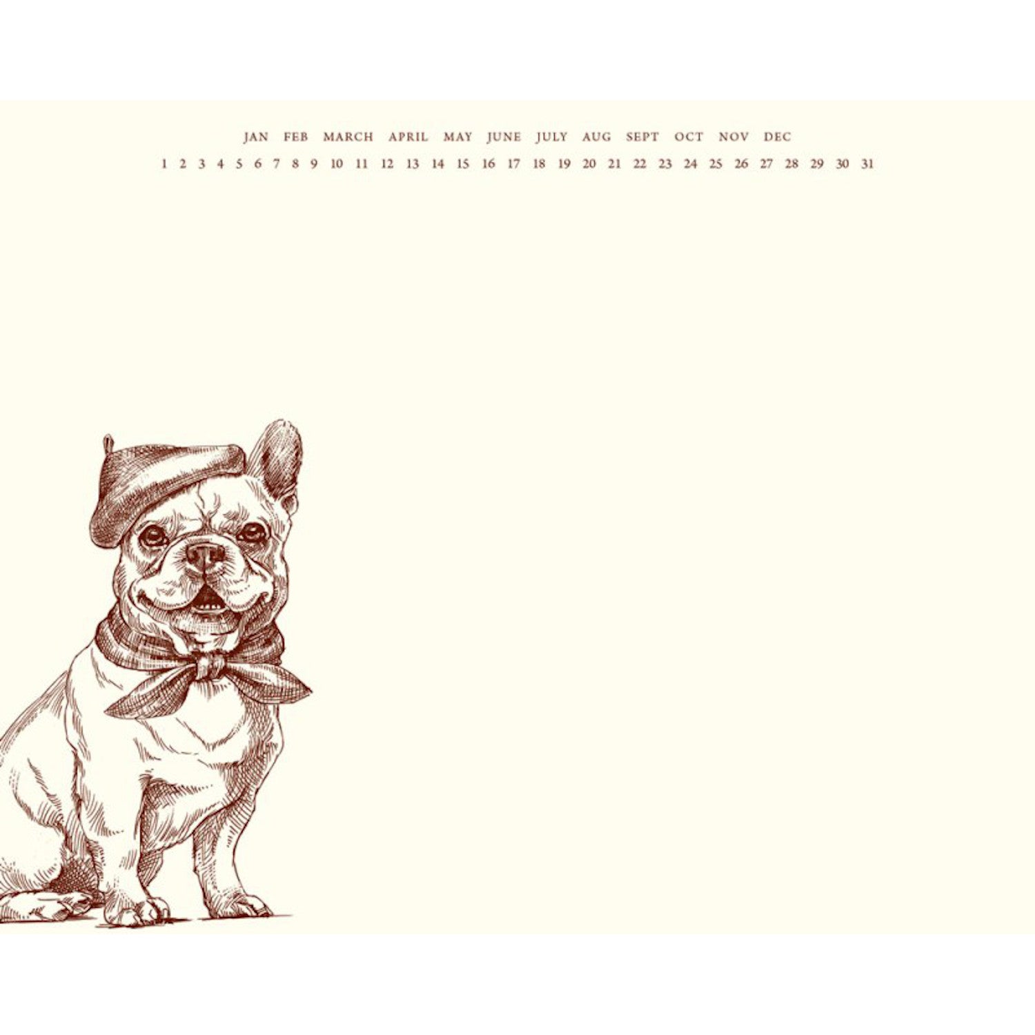 Parisian French Bulldog Mousepad