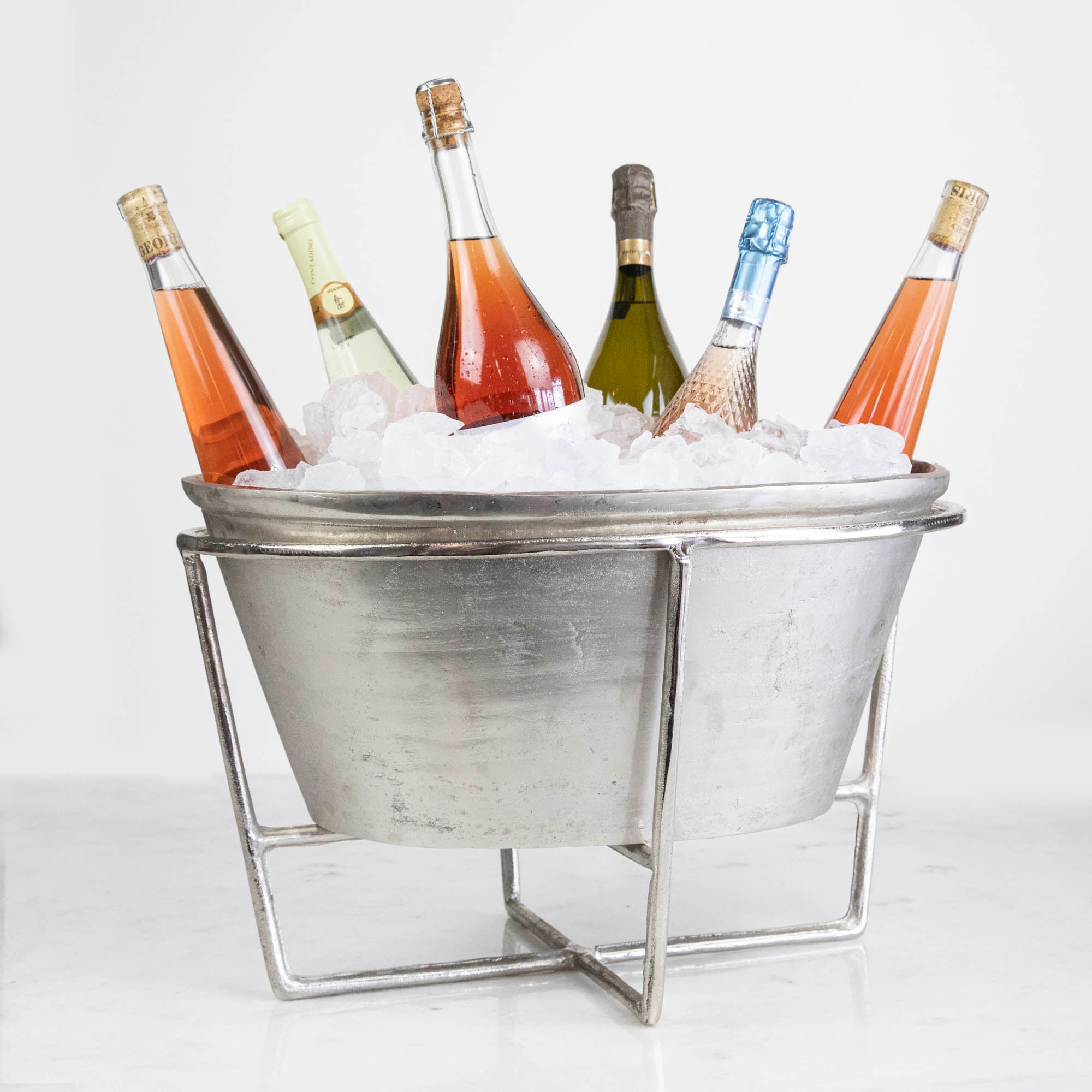 Extra Large Nickel Party Bucket on Stand