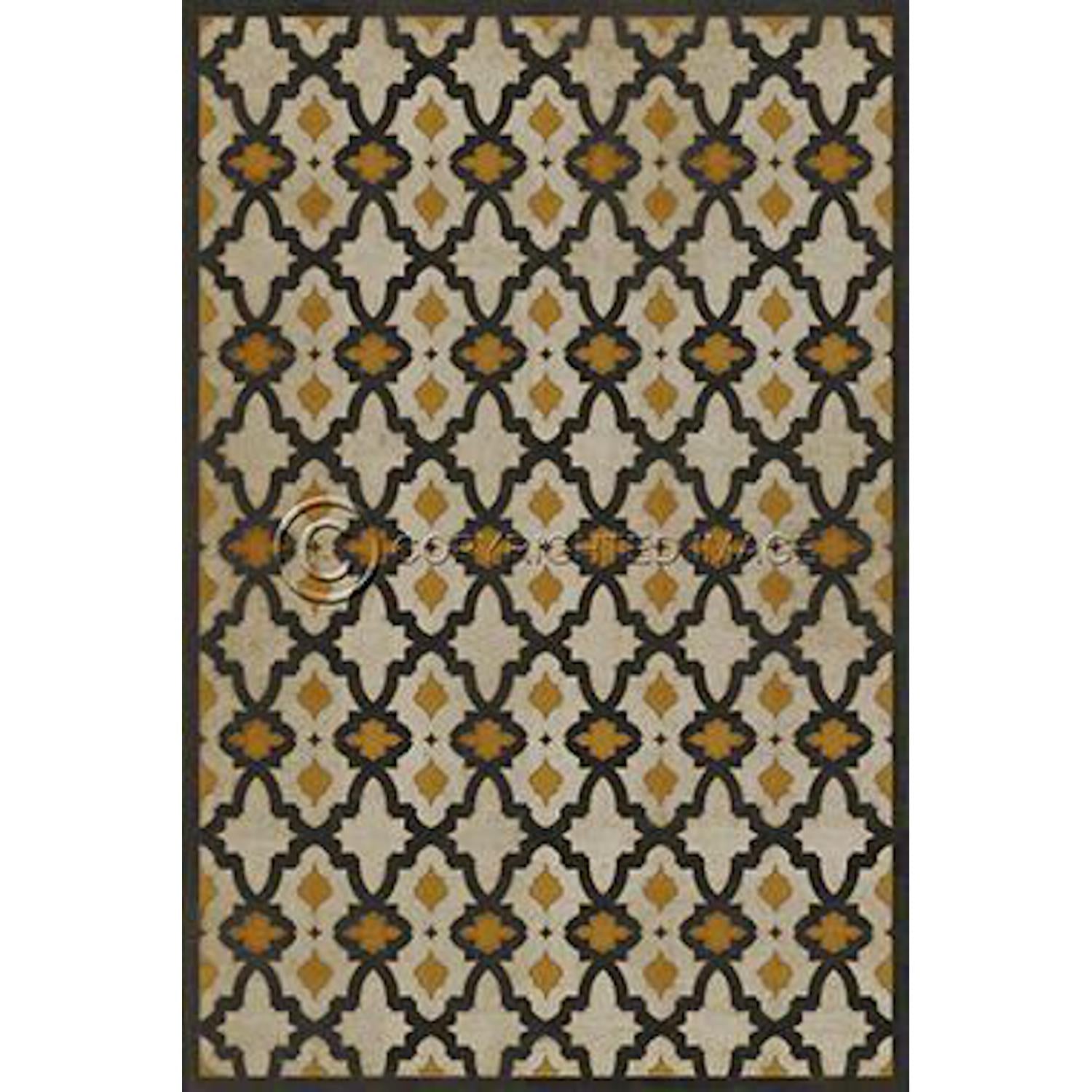 Geometric Rajha Vinyl Rug - Pattern 31