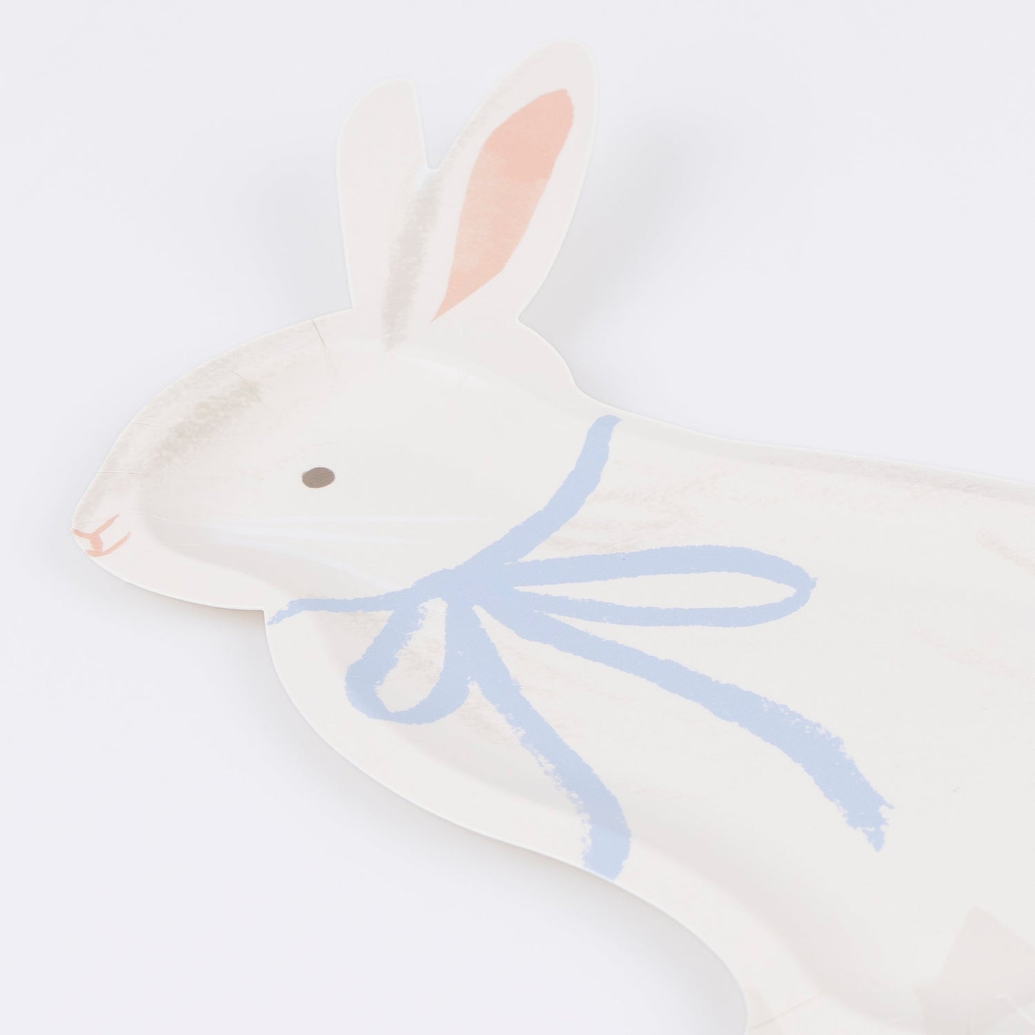 The Bunny with Bow Plates lying flat against a white background.