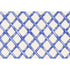 A repeating geometric pattern of blue bamboo-style diagonal bars forming a diamond lattice over a warm off-white background.
