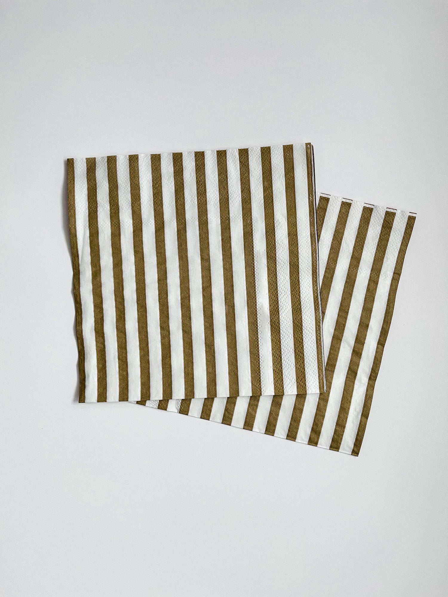 Classic Stripe Gold Matte Large Napkin
