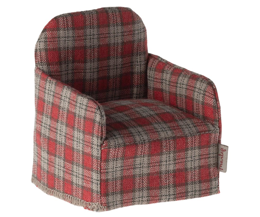 Maileg Red Check Chair