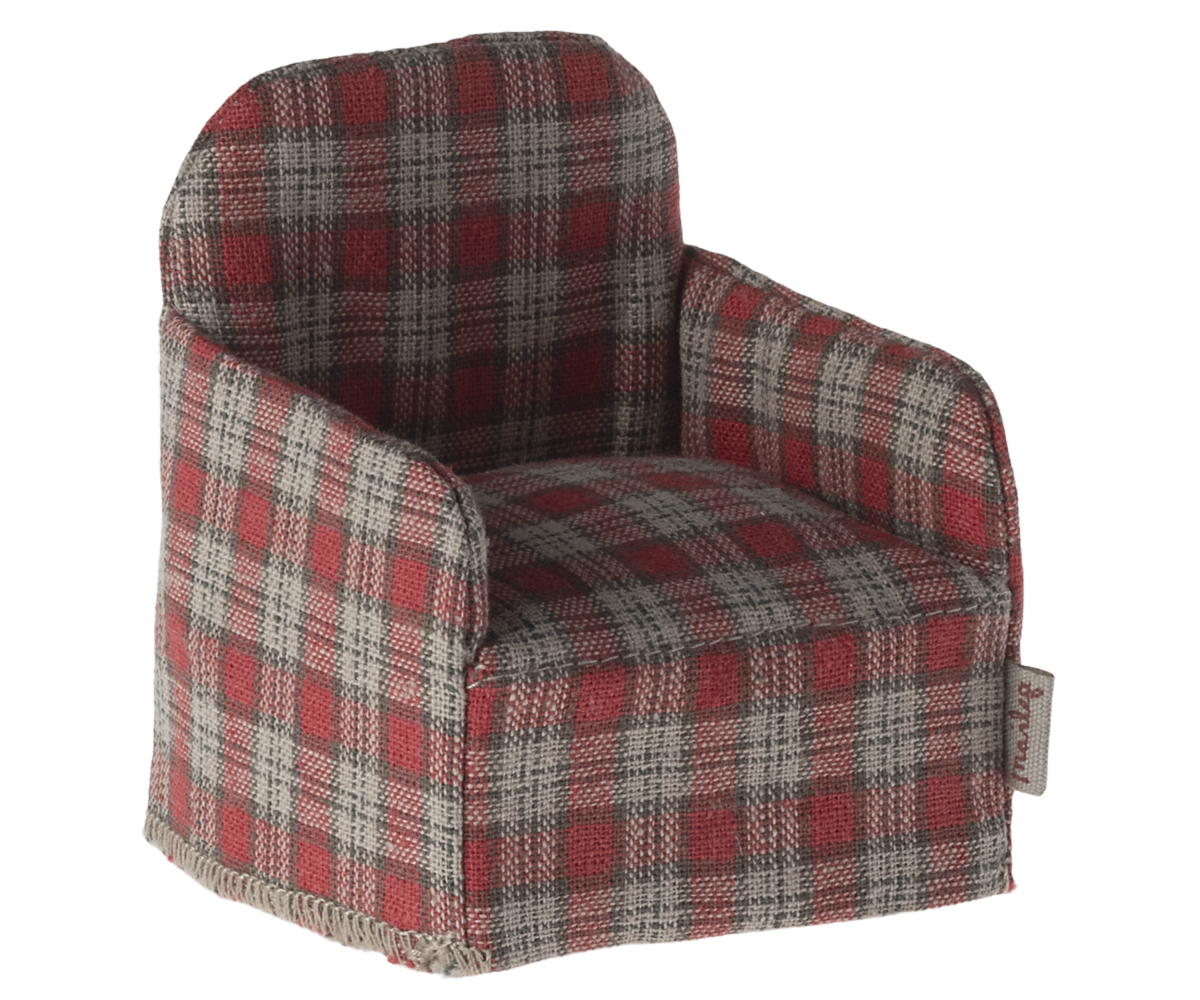 Maileg Red Check Chair