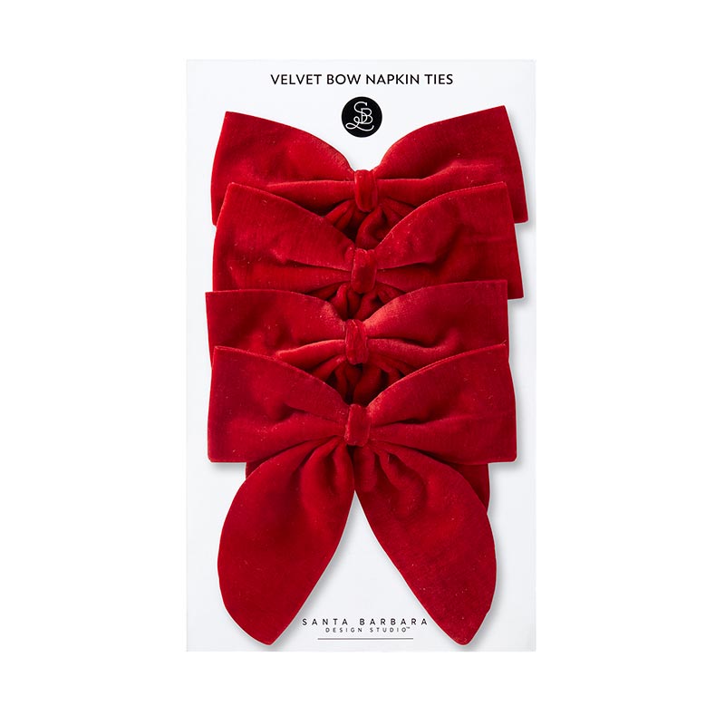 Velvet Bow Napkin Ties