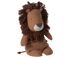 Stuffed animal in the shape of a lion sitting