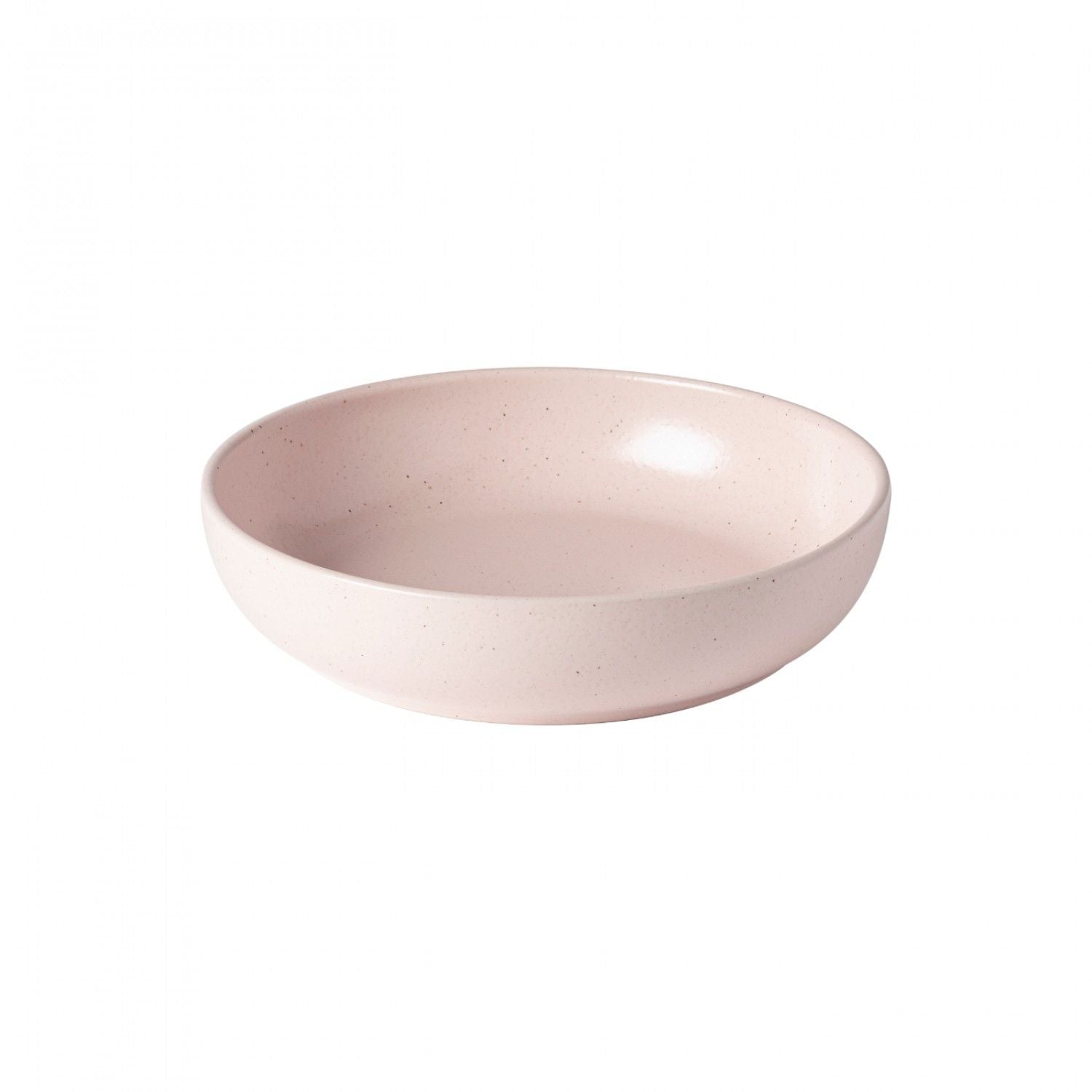 A pink Pacifica Marshmallow Dinnerware bowl from Casafina Living collection with a matte finish, placed on a white background.
