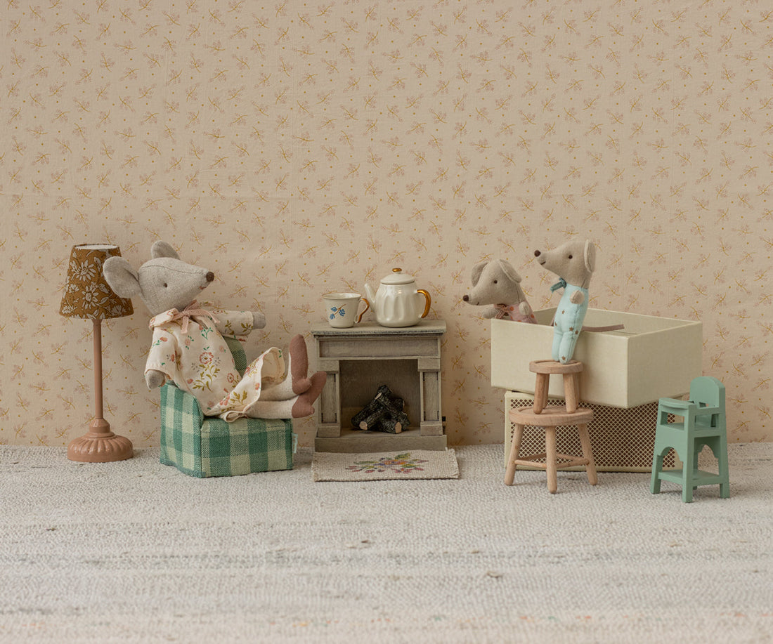 Baby twin mice in matchbox by Maileg. 