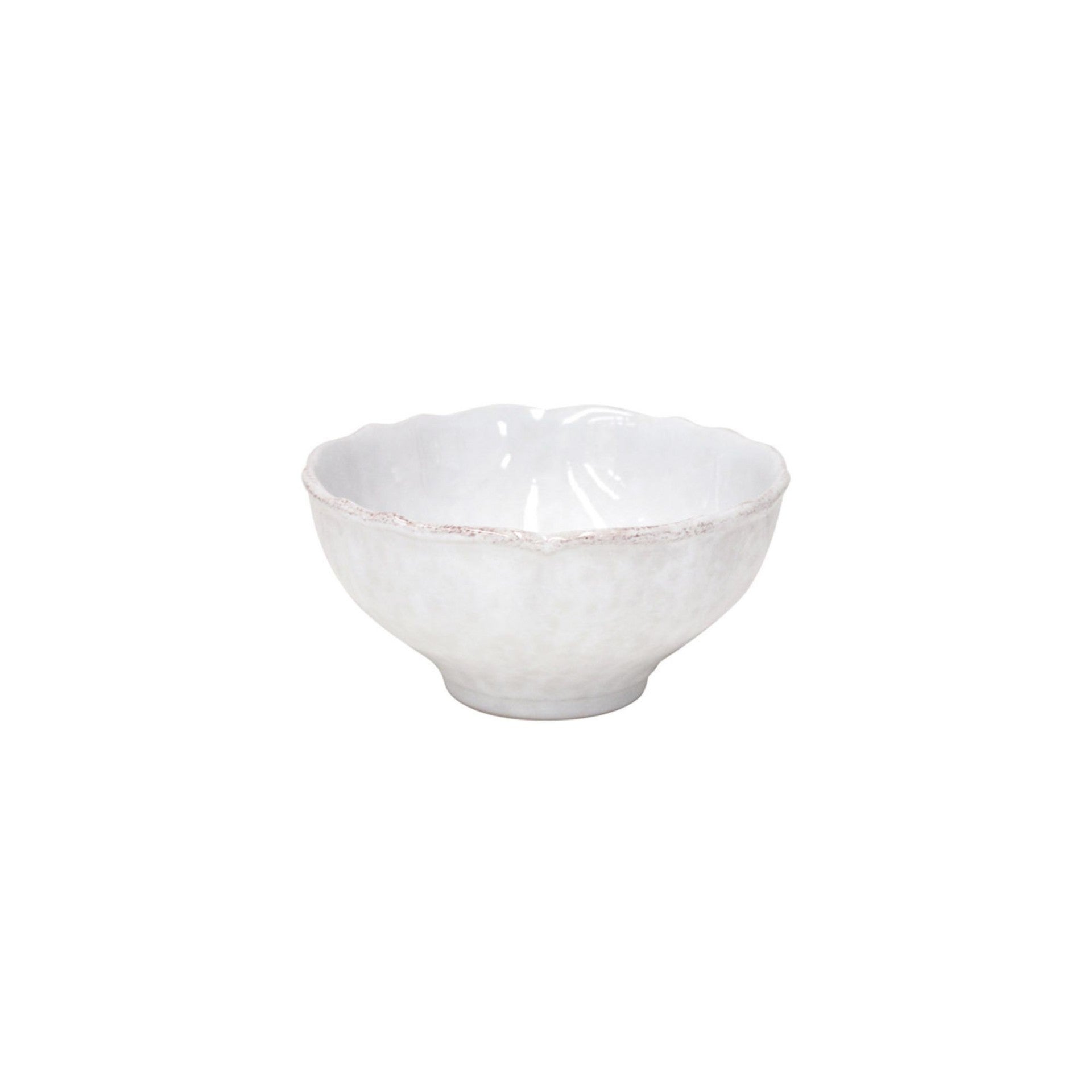 White ceramic bowl on a white background.