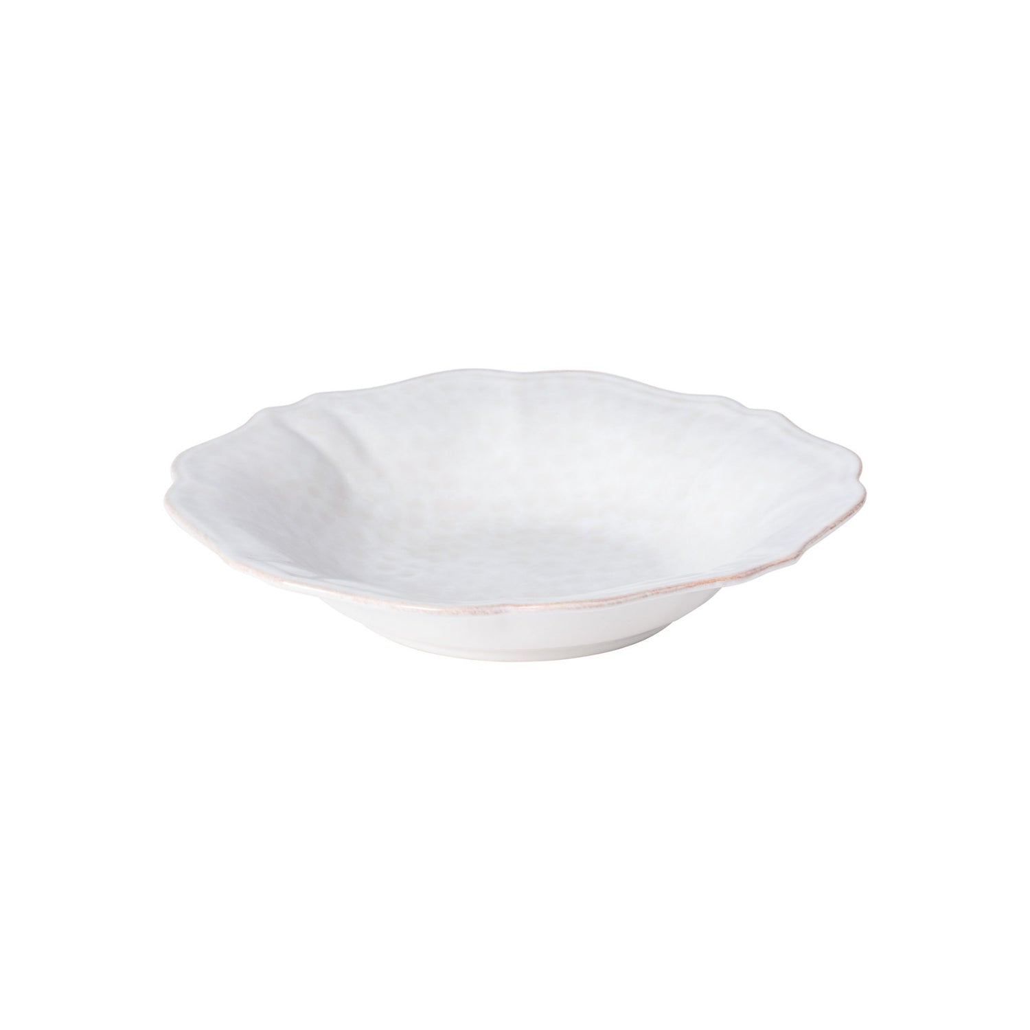 White ceramic dish on a white background.