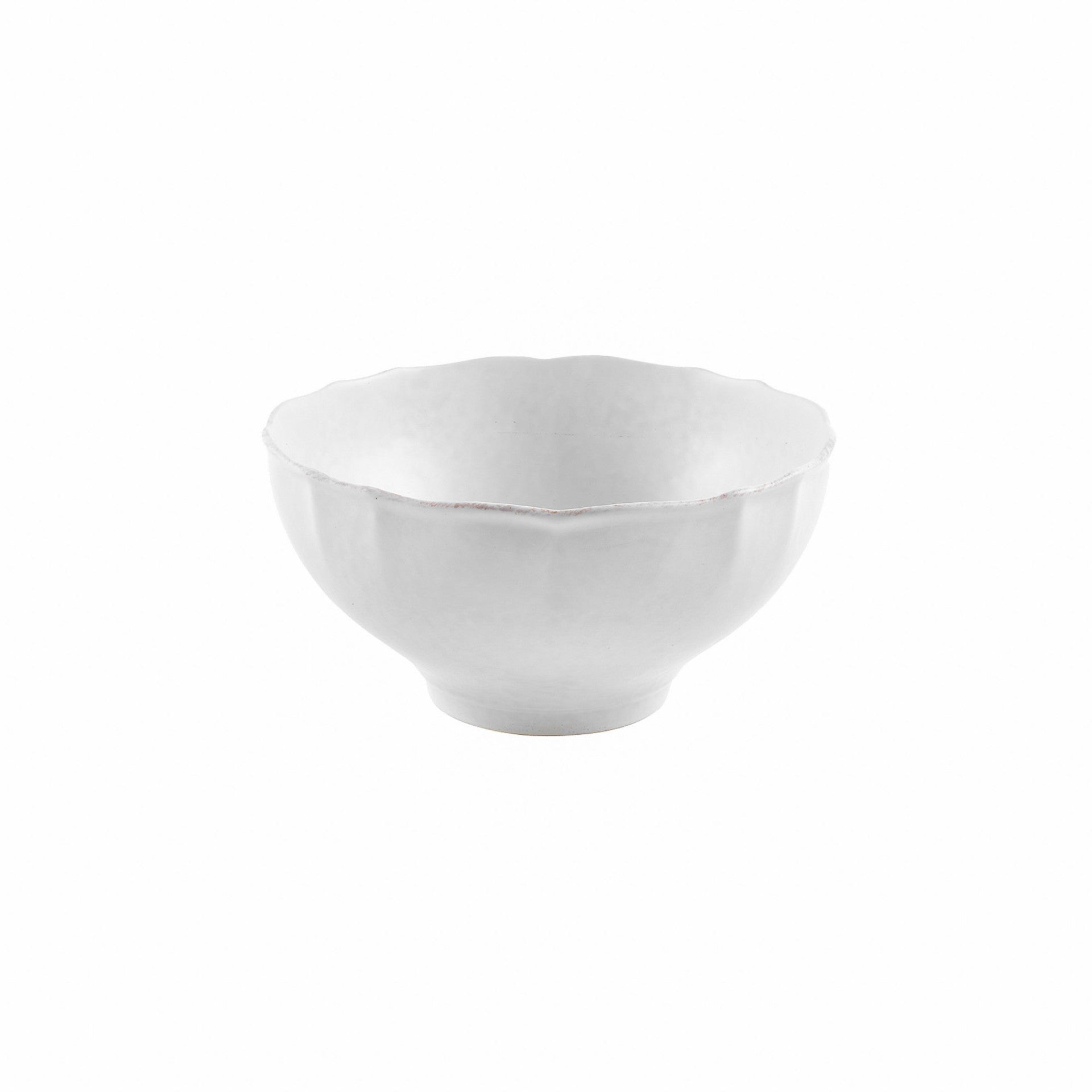 White ceramic bowl on a white background