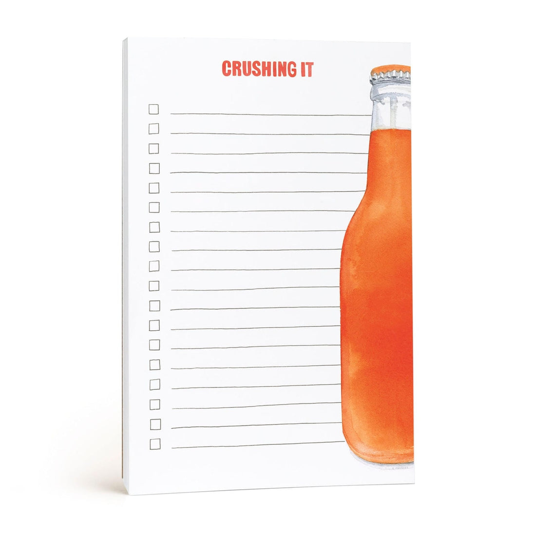 Notepad with a bottle design and &