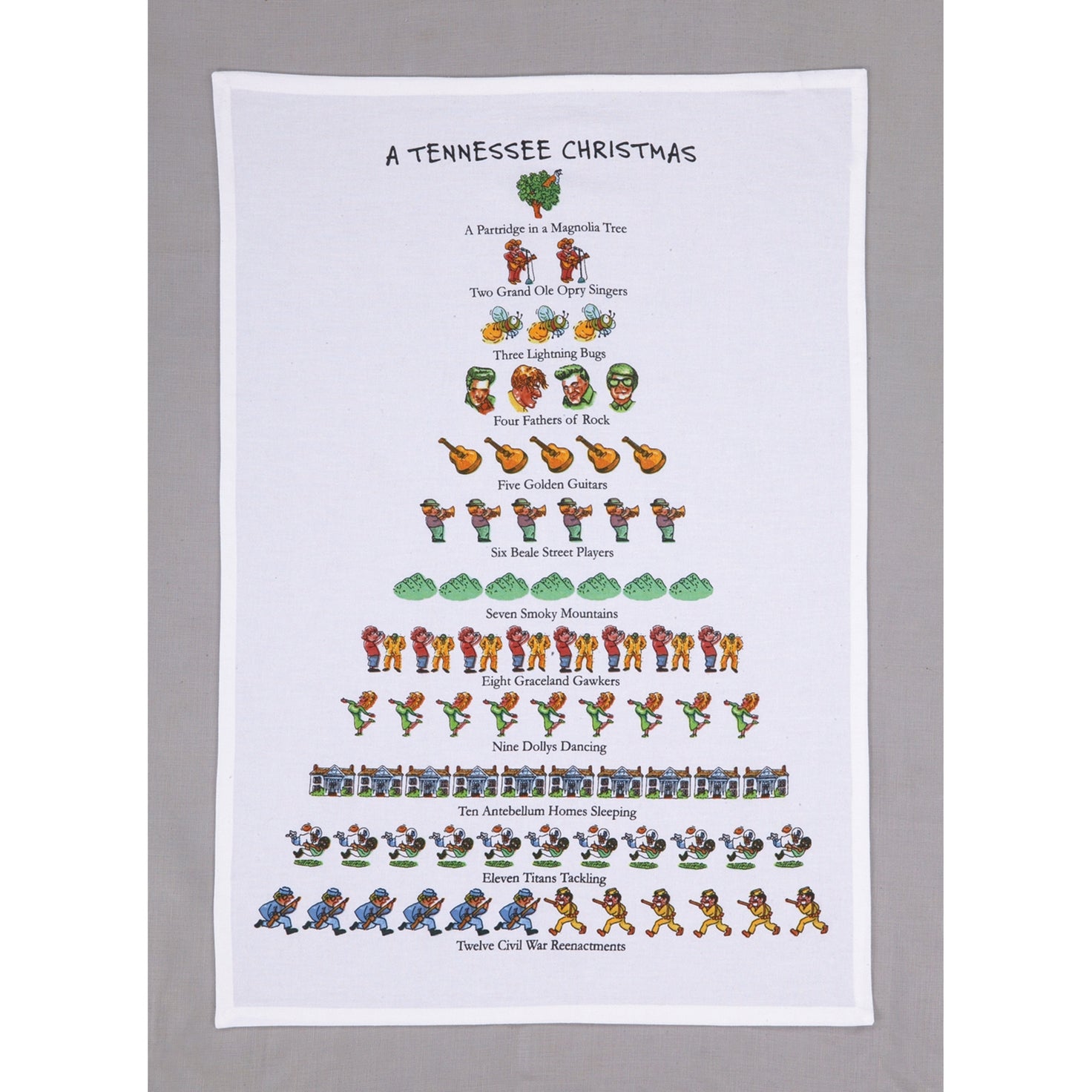 Tennessee Christmas Tea Towel