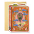 A book shaped greeting card featuring illustrations of a bouquet of flowers and thoughts of well wishes by Good Juju.