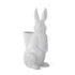 White ceramic rabbit-shaped vase on a white background