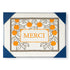 Greeting card with orange design and &