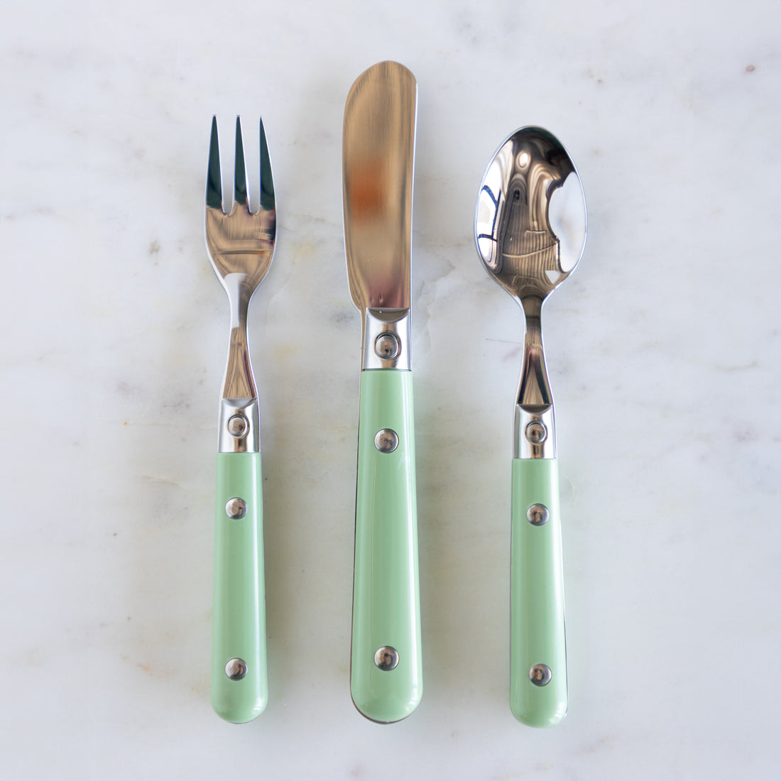 LePrix Mini Cutlery in Spring Green