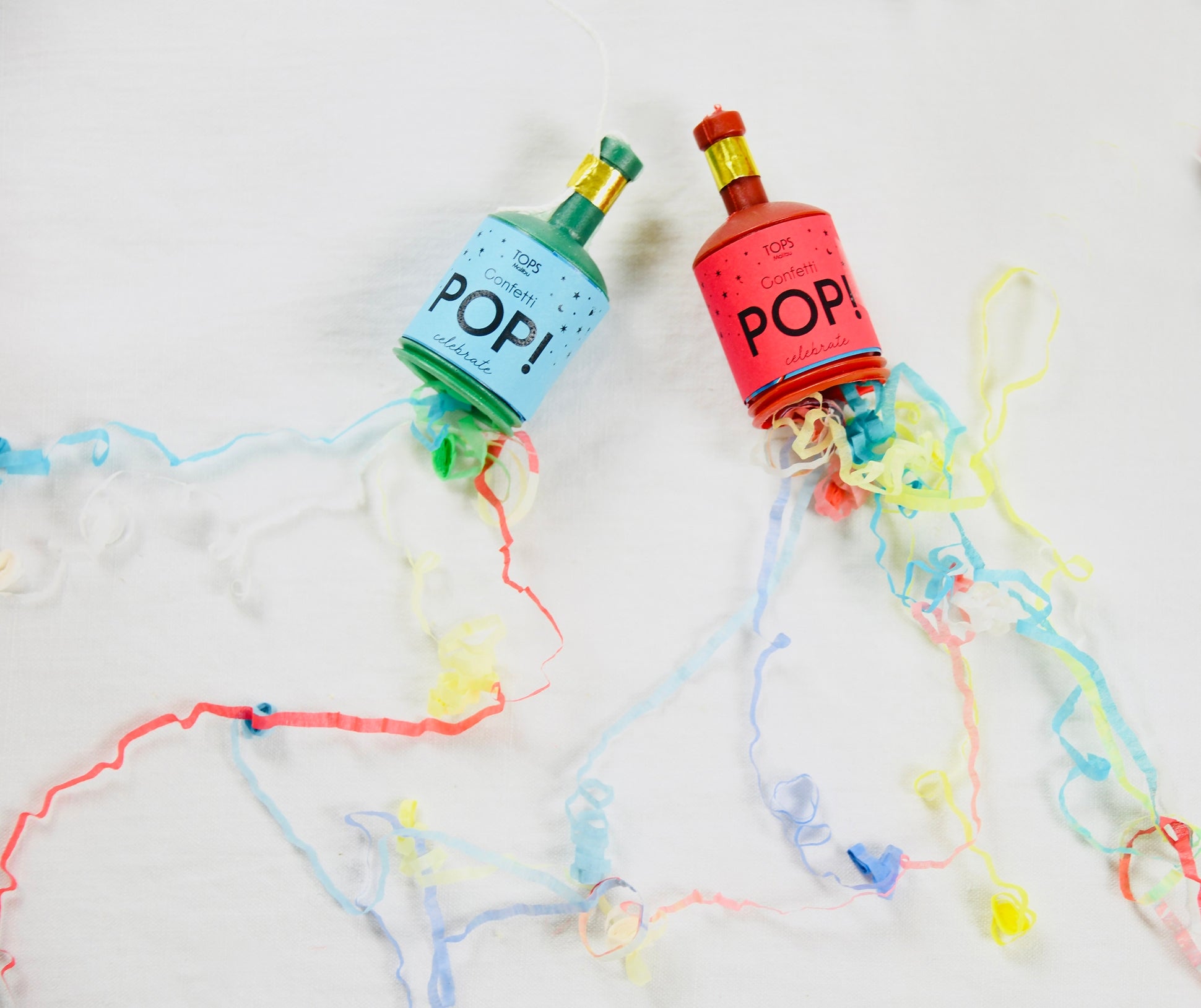 2  popped confetti pops