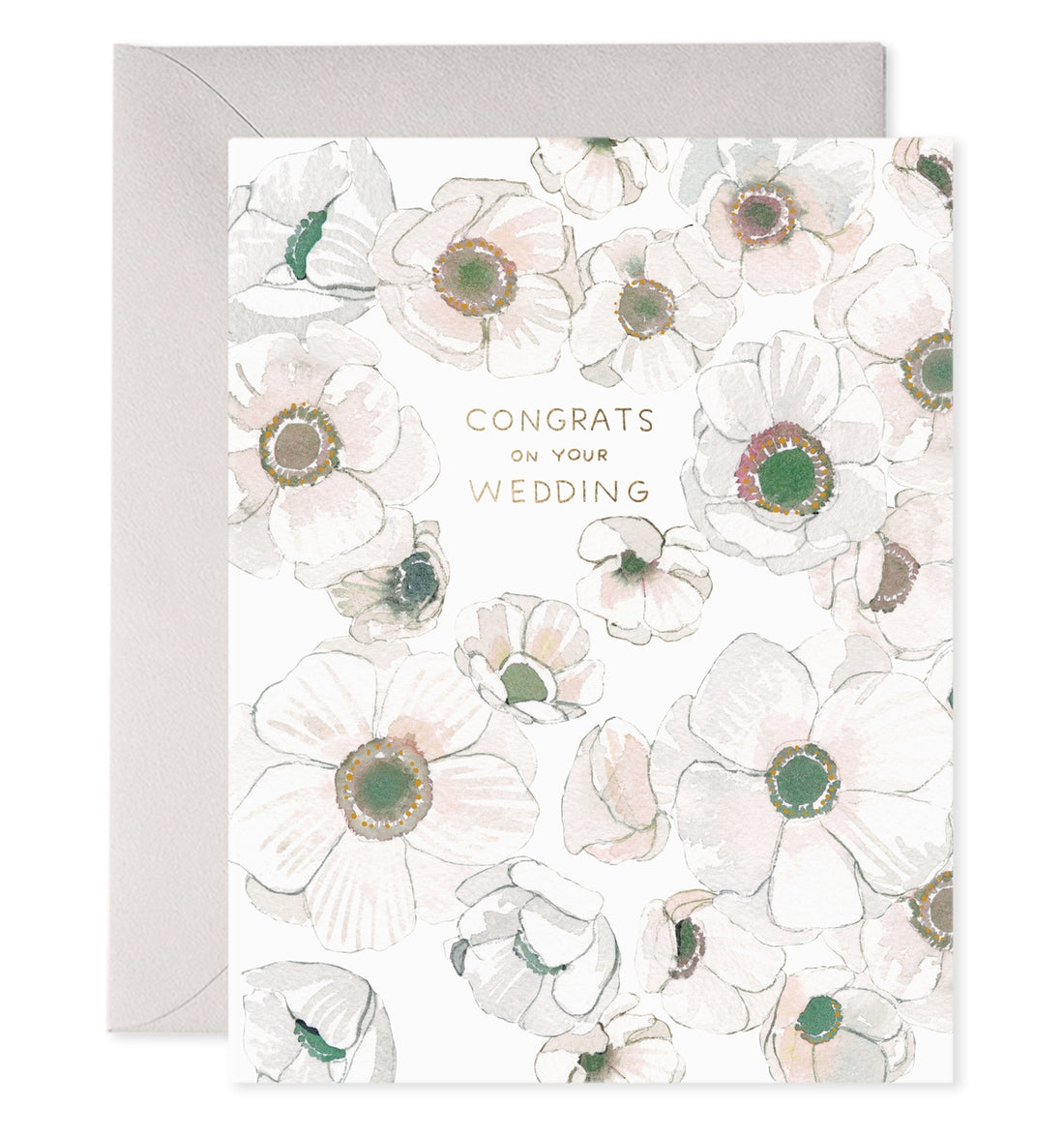 Greeting card with floral design and &