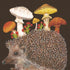 Illustration of a hedgehog with mushrooms on its back