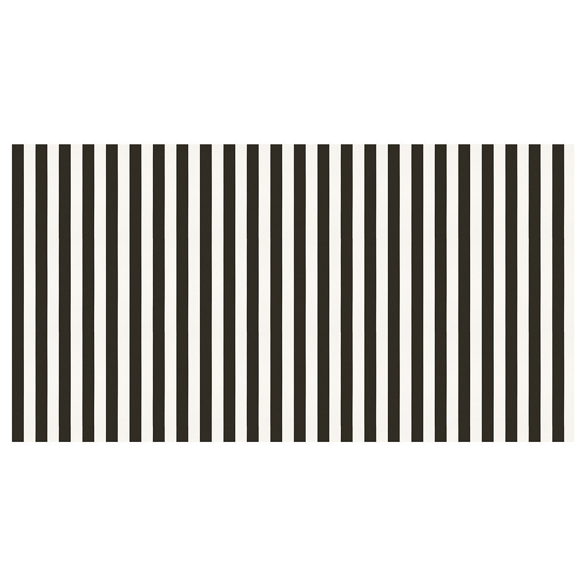 Black and white striped paper tablecloth. 