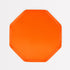 Orange octagonal plate on a white background.