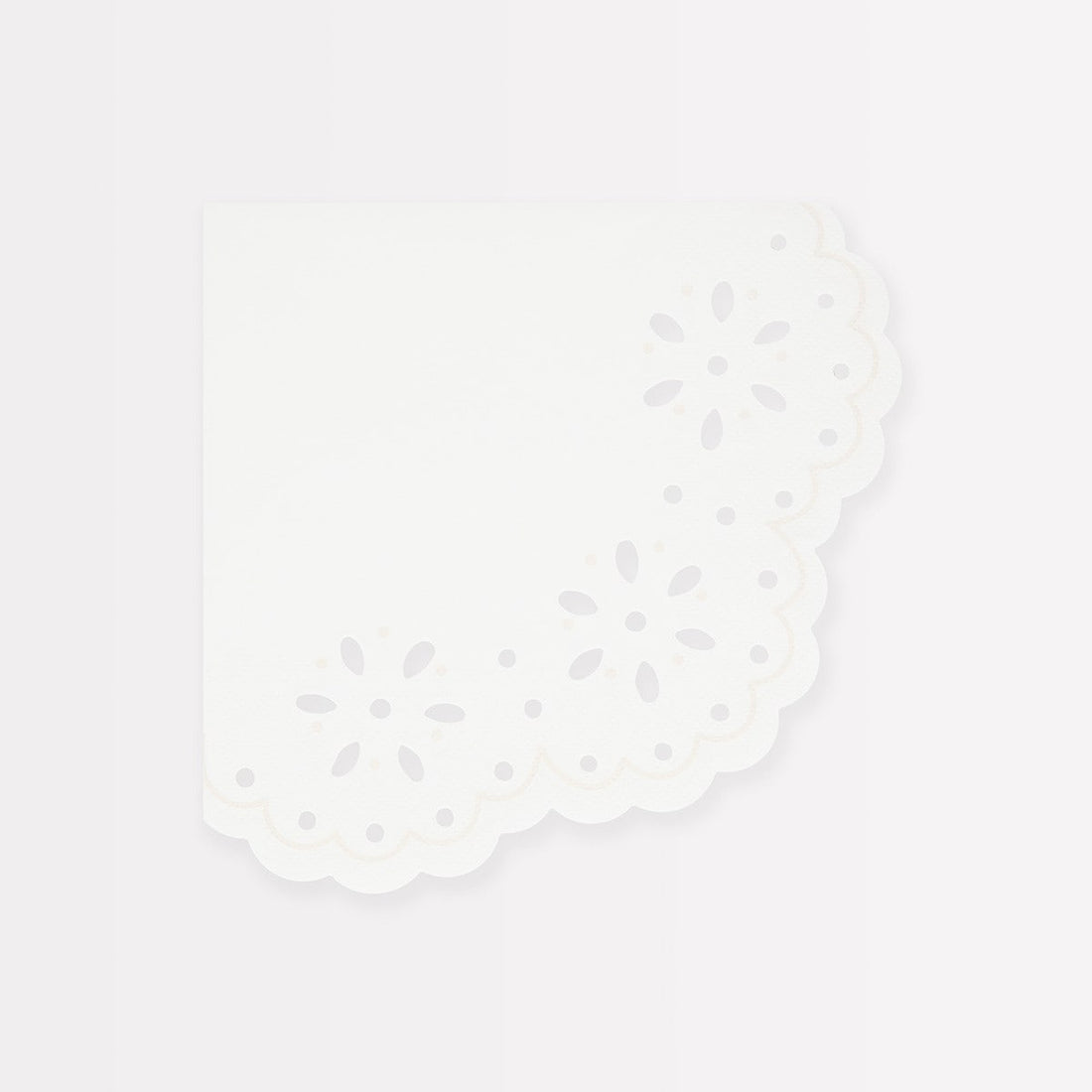 Broderie Anglaise Lace White Paper Napkins