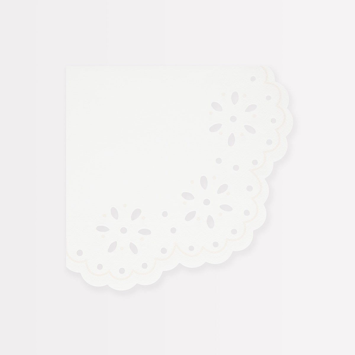 Broderie Anglaise Lace White Paper Napkins