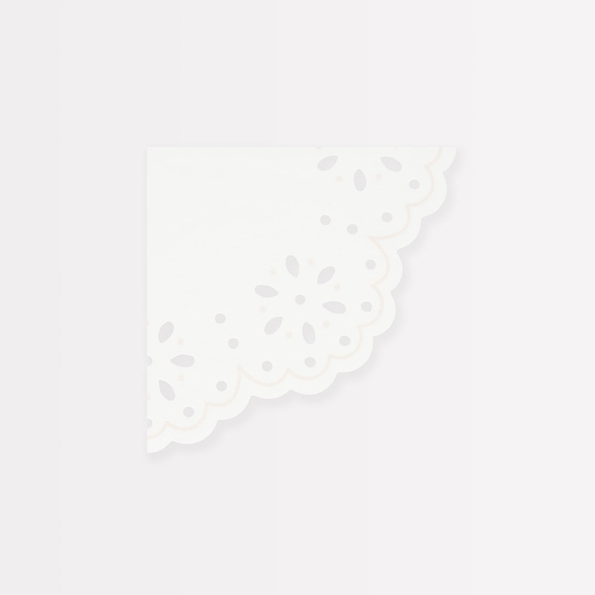 Broderie Anglaise Lace White Paper Napkins