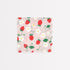 Notebook with strawberry and flower pattern on a pink background